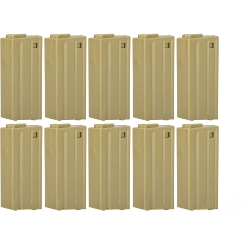 ARES 10 Pack 20 Round Low Capacity Airsoft M4/M16 Magazines - DARK EARTH