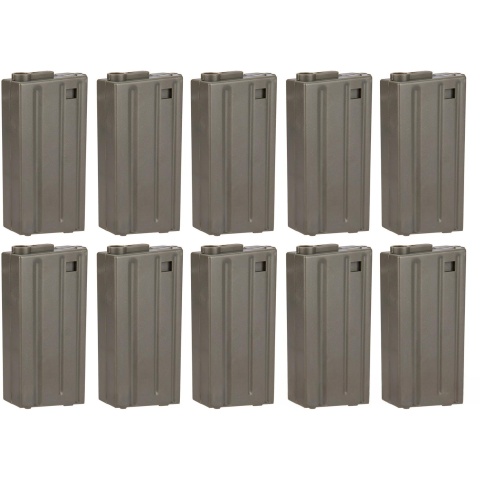 ARES 10 Pack 20 Round Low Capacity Airsoft M4/M16 Magazines - GRAY