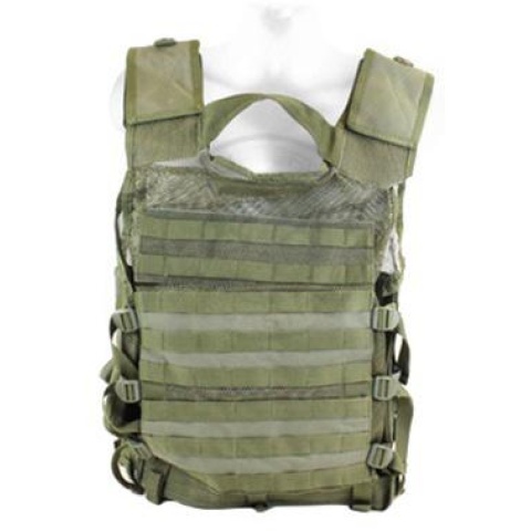 NcStar Airsoft 2XL - 3XL Cross Draw Tactical Vest w/ Holster - OD