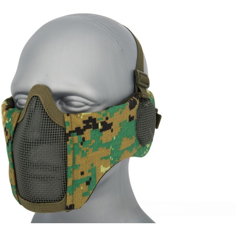 Sentinel Gears Tactical Elite Face and Ear Protective Mask - WOODLAND DIGITAL