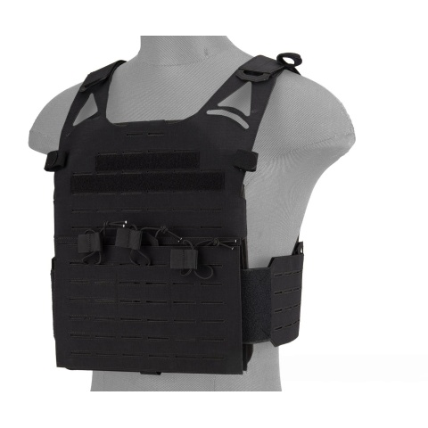 Sentinel Gears Laser Cut Full Hypalon MOLLE Tactical Vest -  BLACK