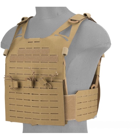 G-Force Laser Cut Full Hypalon MOLLE Tactical Vest -  TAN