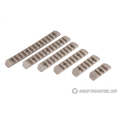 Atlas Custom Works 6 Piece KeyMod Polymer Picatinny Rail Set - TAN