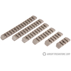 Atlas Custom Works 6 Piece M-LOK Polymer Picatinny Rail Set - TAN