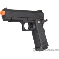 Golden Hawk Spring Airsoft Hi Capa Pistol w/ Metal Slide - BLACK