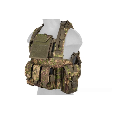 Lancer Tactical 1000D Nylon MOLLE Modular Chest Rig - PC GREEN