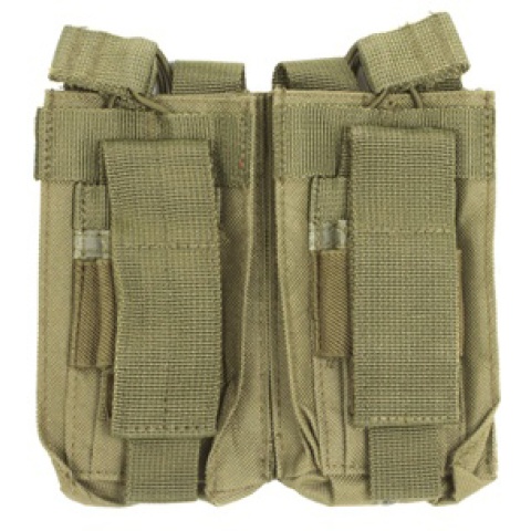 NcSTAR MOLLE Double Rifle Pistol Magazine Pouches - OD