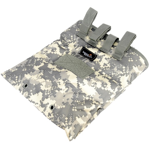 Lancer Tactical 1000D Nylon Large Foldable Mountable Dump Pouch - ACU