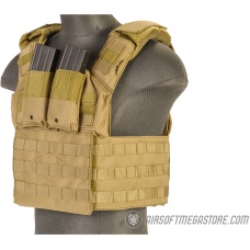 Lancer Tactical 1000D Speed Attack MOLLE Plate Carrier V2 - TAN