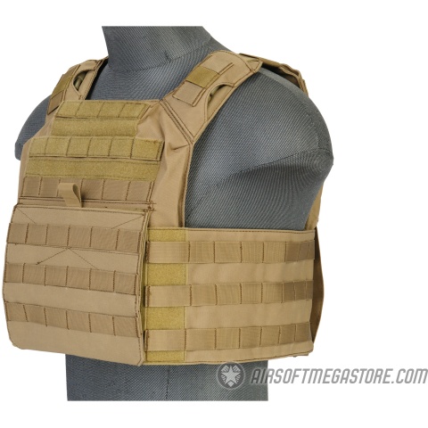 Lancer Tactical 1000D Nylon S.A.P.C. Airsoft Tactical Vest (Tan)