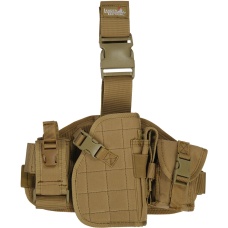 Lancer Tactical 1000D Nylon MOLLE Platform Dropleg Holster - TAN