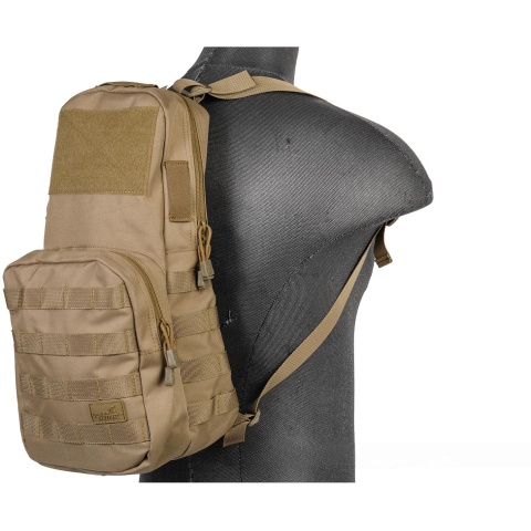 Lancer Tactical 1000D Nylon Airsoft Molle Hydration Backpack (Color: Tan)