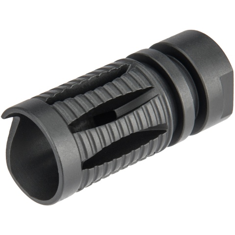 CM-M0249 Full Metal M4 / M16 Bird Cage Airsoft Flash Hider [14mm CCW] - BLACK