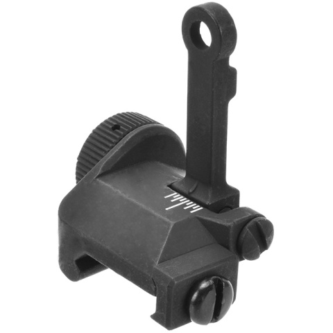 CM-M053 M16A4 Flip-Up Style Rear Iron Sights - BLACK