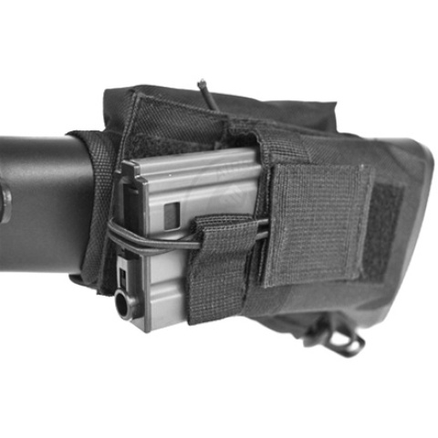NcStar Tactical Stock Riser w/ Integrated Mag Pouch - BLACK