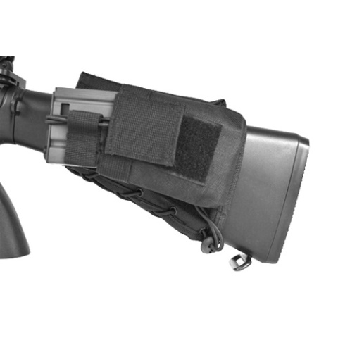NcStar Tactical Stock Riser w/ Integrated Mag Pouch - BLACK