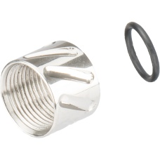 Atlas Custom Works ANGLES Full Metal -14mm CCW Thread Protector - SILVER