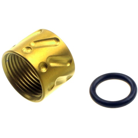 Atlas Custom Works ANGLES/DIPS Full Metal -14mm Thread Protector - GOLD