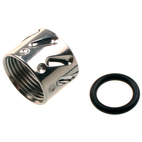 Atlas Custom Works ANGLES/DIPS Full Metal -14mm Thread Protector - SILVER