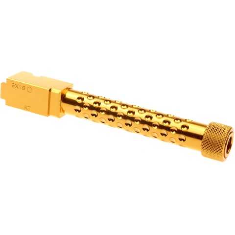 Atlas Custom Works Fluted / Threaded Outer barrel for G-series GBB Pistols - GOLD