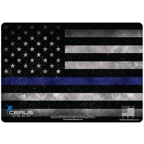 Cerus Gear Line Lives Matter Promat Blue Line Pistol Mat - FULL COLOR