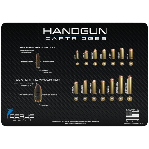 Cerus Gear Pistol Ammo Round Cartridges Promat Pistol Mat - FULL COLOR