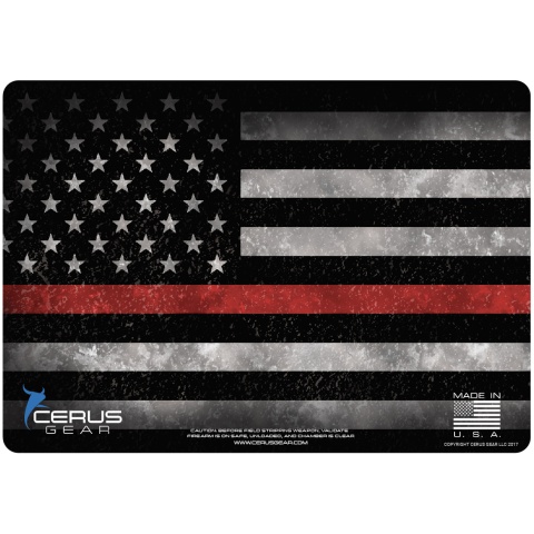 Cerus Gear Line Lives Matter Promat Red Line Pistol Mat - FULL COLOR