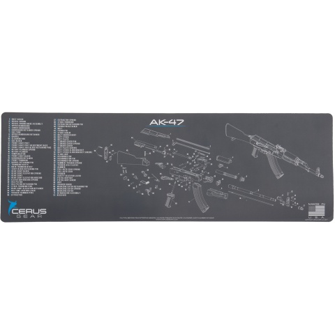 Cerus Gear Schematics for AK47 Rifle Promat Gun Mat - GRAY
