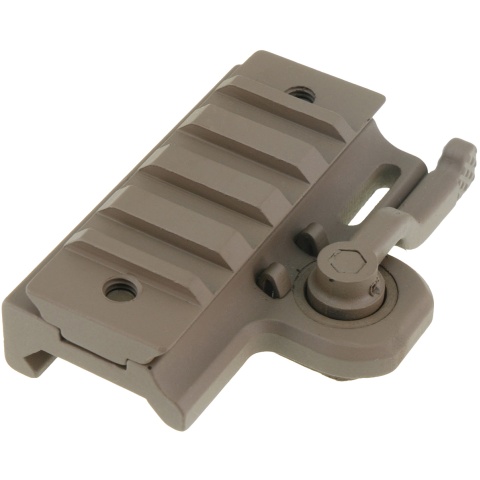 Atlas Custom Works 20mm Picatinny Throw Mount Lever for Dovetail Rails - DARK EARTH