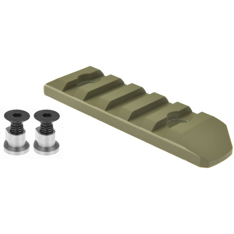 Atlas Custom Works 5-Slot Full Metal KeyMod Picatinny Rail Segment - DARK EARTH