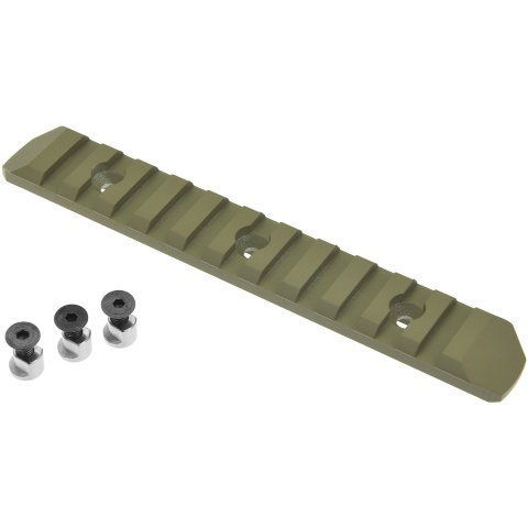 Atlas Custom Works 11-Slot Full Metal KeyMod Picatinny Rail Segment - DARK EARTH