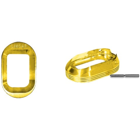 Airsoft Masterpiece Horizontal Stripes Aluminum Magwell for Hi-Capa Airsoft Pistols - GOLD