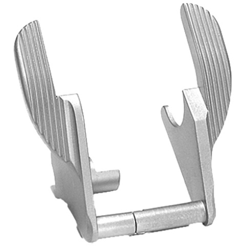 Airsoft Masterpiece Ambi Steel Thumb Safety for Hi-Capa [Type 2] - SILVER
