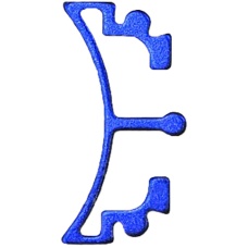Airsoft Masterpiece Aluminum Puzzle Front Curve Long Trigger - BLUE