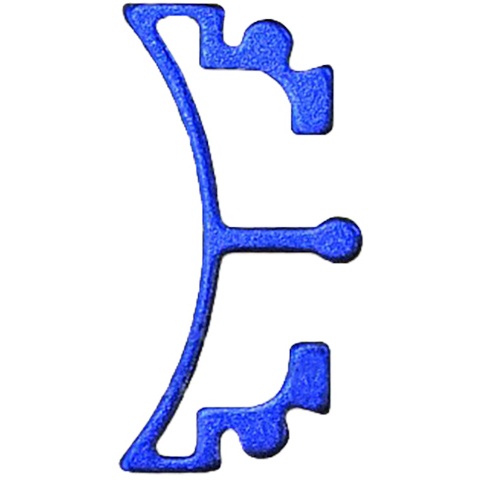 Airsoft Masterpiece Aluminum Puzzle Front Curve Long Trigger - BLUE