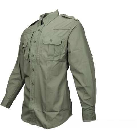Propper Ripstop Reinforced Tactical Long-Sleeve Shirt (LARGE) - OD GREEN