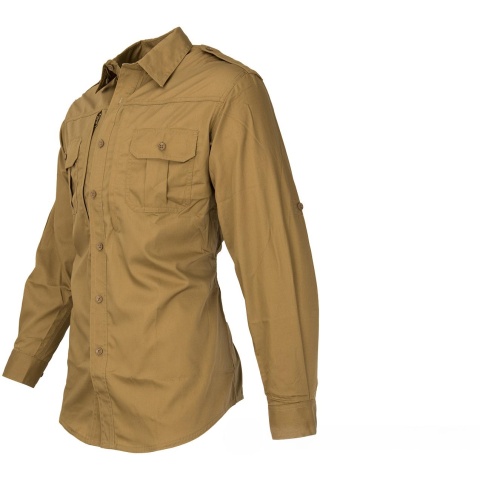 Propper Ripstop Reinforced Tactical Long-Sleeve Shirt (X-LARGE) - COYOTE BROWN