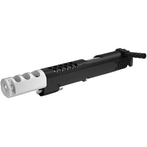Airsoft Masterpiece Aluminum STI Match Master Open Slide w/ Compensator - TWO TONE