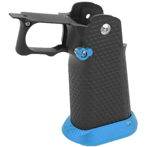 Airsoft Masterpiece Aluminum Grip for Hi-Capa Airsoft Pistols Type 1 - BLACK/BLUE