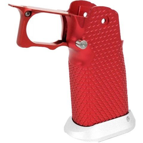 Airsoft Masterpiece Aluminum Grip for Hi-Capa Airsoft Pistols Type 3 - RED
