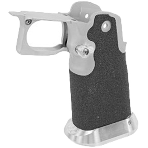 Airsoft Masterpiece Aluminum Grip for Hi-CAPA Type 6 - Infinity Grip Tape Version B - SILVER