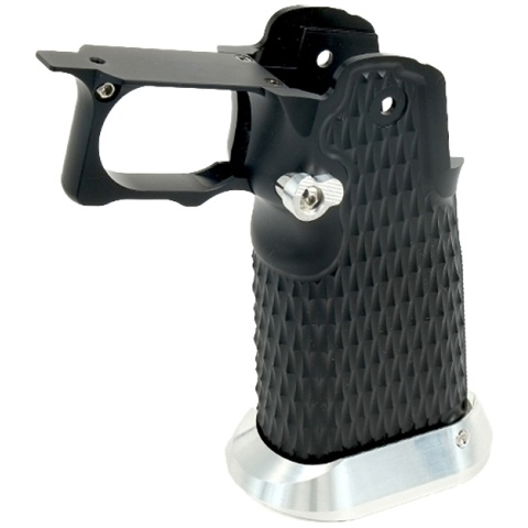 Airsoft Masterpiece Aluminum Grip for Hi-Capa Airsoft Pistols Type 9 - BLACK