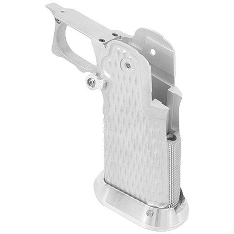 Airsoft Masterpiece Aluminum Grip for Hi-Capa Airsoft Pistols Type 9 - SILVER