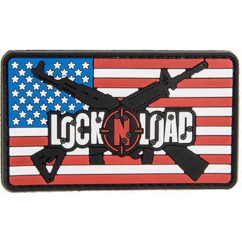 G-Force Lock N Load American Flag and Rifle PVC Morale Patch