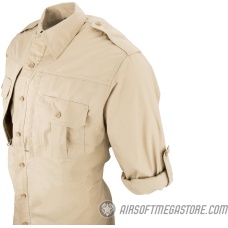 Propper Ripstop Reinforced Tactical Long-Sleeve Shirt (MEDIUM) - KHAKI