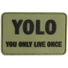 G-Force You Only Live Once PVC Morale Patch PVC Morale Patch - OD GREEN