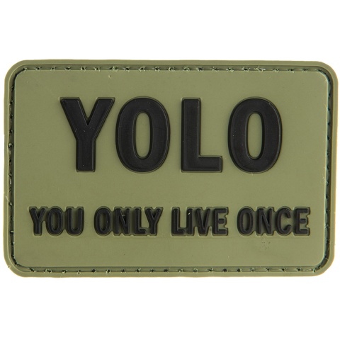 G-Force You Only Live Once PVC Morale Patch PVC Morale Patch - OD GREEN