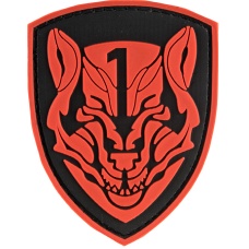G-Force Red Wolf Shield PVC Morale Patch - BLACK / RED