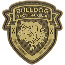 G-Force Shield Bulldog Patch PVC Morale Patch - BROWN