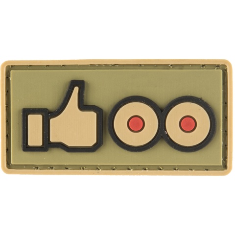 G-Force Thumbs Up Like Small PVC Morale Patch - TAN